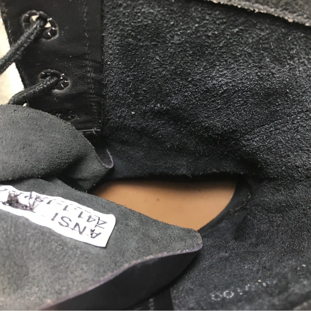 Vtg 90s Combat Men Work Steel Toe Punk Grunge Leather Motorcycle Biker Boots 9.5